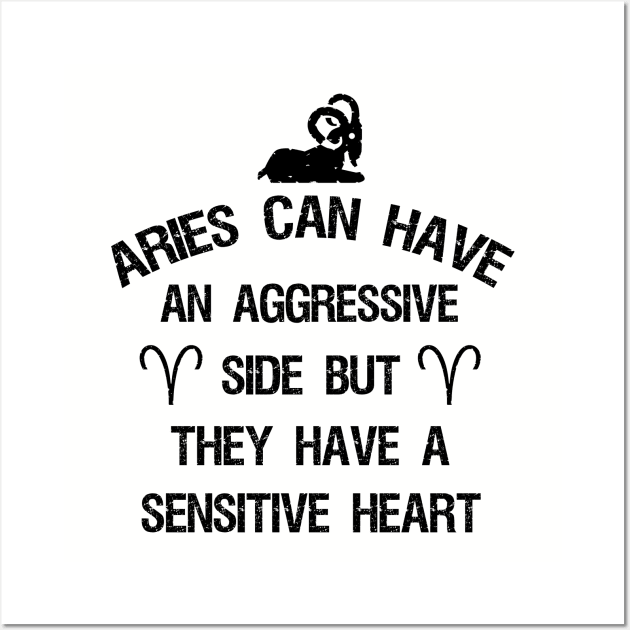 Aries can have an aggressive side but they have a sensitive heart Wall Art by cypryanus